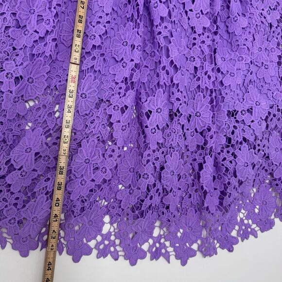 Donna Morgan Lavender Lace Dress Straps Lavender US 8 Romantic Babydoll Brunch - Picture 7 of 11